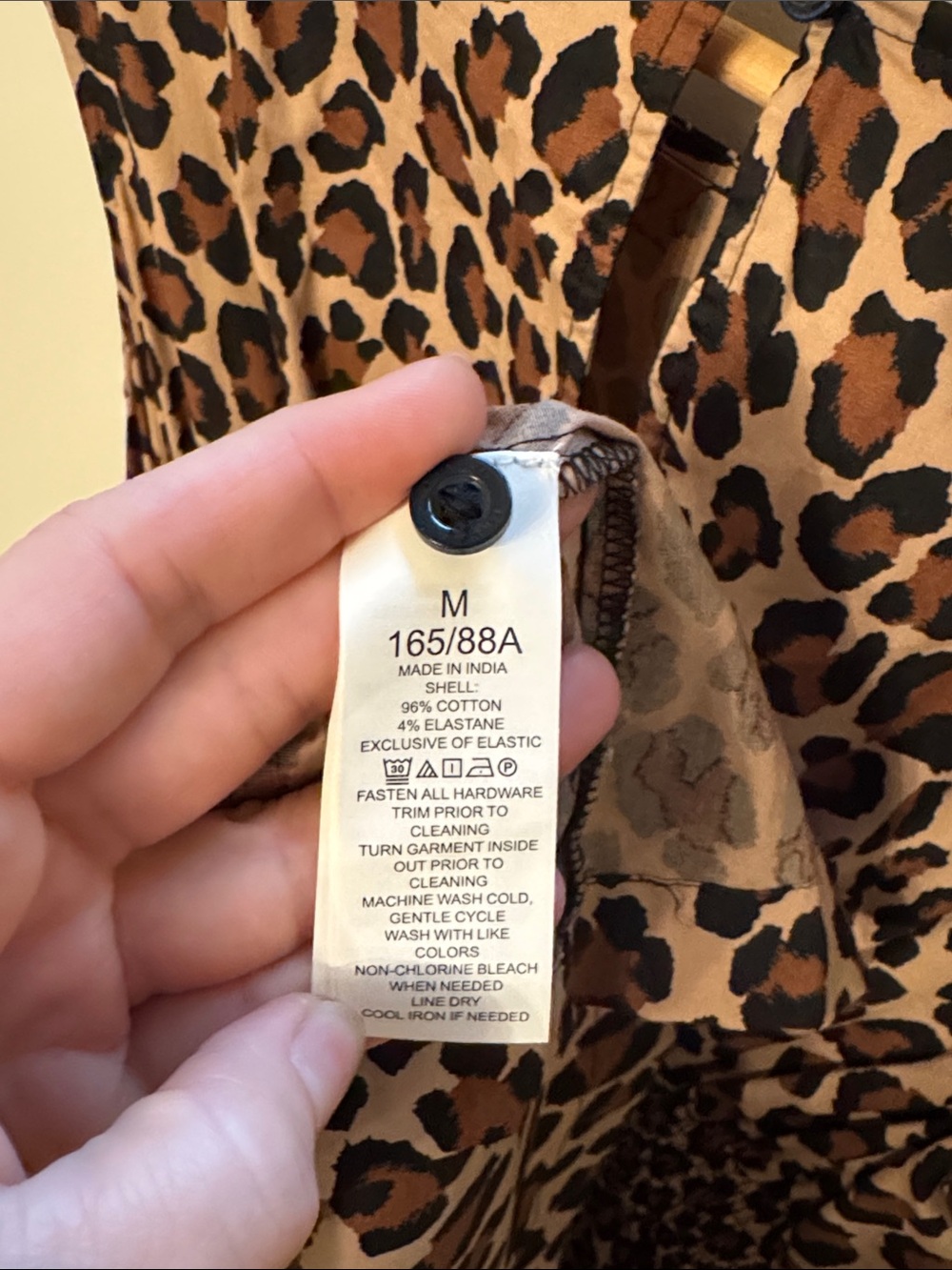 Kate Spade Spotted Leopard Blaire Midi Dress Smocked Waist Tiered Cotton Size M - Picture 9 of 9
